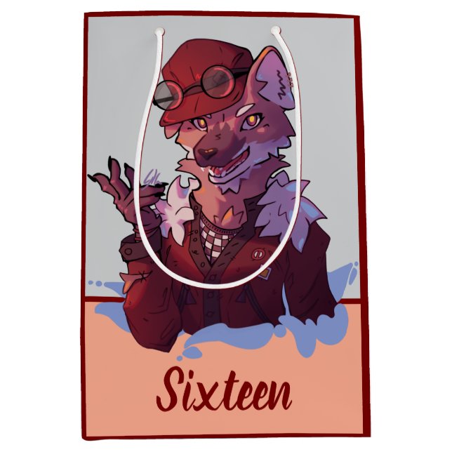 Bolsa De Regalo Mediana Sweet, Zestien, wolf, anime (Anverso)