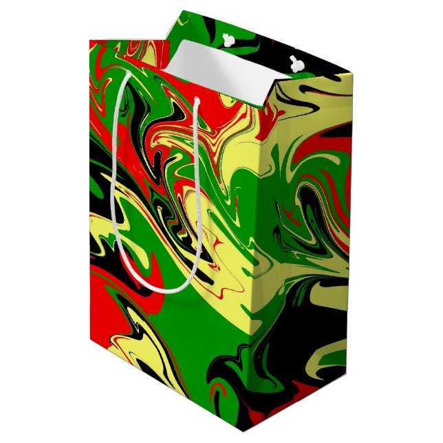 Bolsa De Regalo Mediana Swirls Afrocéntrico (Angulo reverso)
