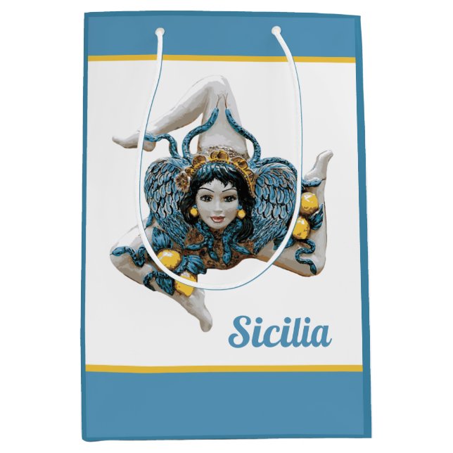 Bolsa De Regalo Mediana Symbol of Sicily Trinacria Medusa Sicilian (Anverso)