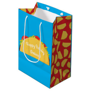 Bolsa De Regalo Mediana Taco Birday Party Gastronomía Mexicana