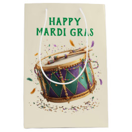 Bolsa De Regalo Mediana Tambor festivo de Mardi Gras