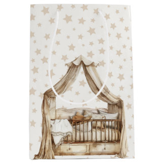 BOLSA DE REGALO MEDIANA TAN COLORES NEUTRALES BOHO BABY CRIB