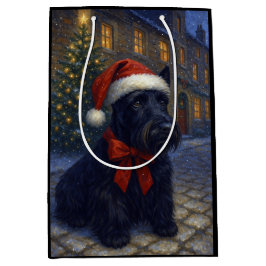 Bolsa De Regalo Mediana Tarjeta de vacaciones del Terrier Escocés