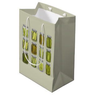 Bolsa De Regalo Mediana Tarro de pepinillos enlatados vintage para amantes