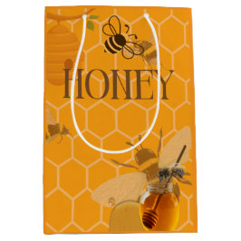 Bolsa De Regalo Mediana Tarros de Miel Abeja Colmena Apicultura