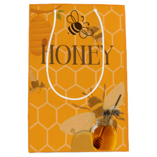 Bolsa De Regalo Mediana Tarros de Miel Abeja Colmena Apicultura