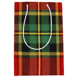 Bolsa De Regalo Mediana Tartan Brillante Festivo