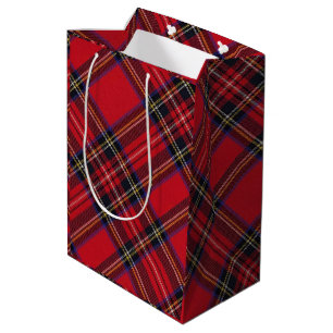 Bolsa De Regalo Mediana Tartán de Stewart rojo