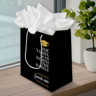 Bolsa De Regalo Mediana Tassel valía la pena la dificultad - graduación mo