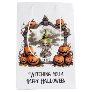 Bolsa De Regalo Mediana Te presento una Feliz Halloween