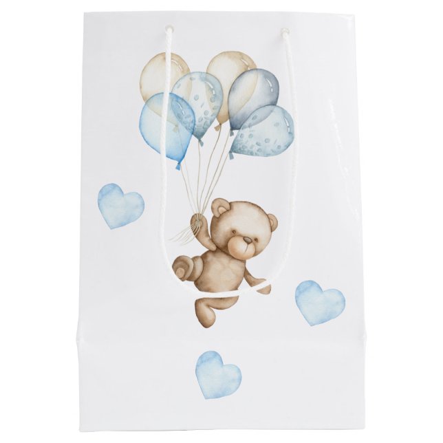 Bolsa De Regalo Mediana Teddy Bear Baby Bear Baby Shower (Reverso)