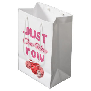 Bolsa De Regalo Mediana Tejido de punto rosa solo una fila más