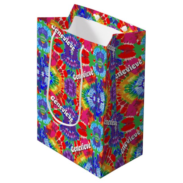 Bolsa De Regalo Mediana Tejido personalizado (Angulo Anverso)