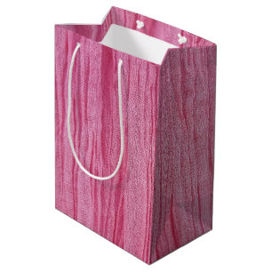 Bolsa De Regalo Mediana Tela de crepé rosa arrugado