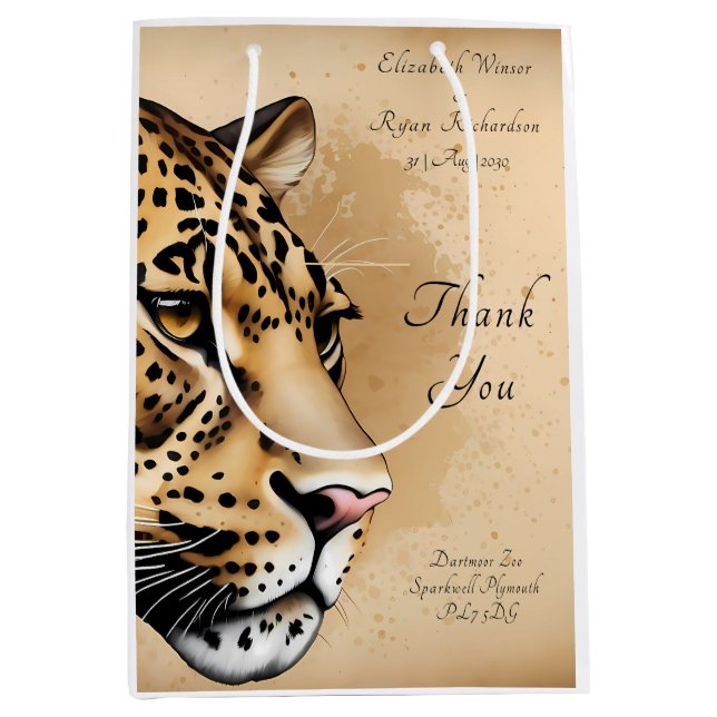 Bolsa De Regalo Mediana Tema boda inspirado en la naturaleza (Anverso)