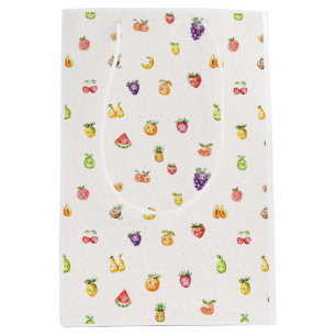 Bolsa De Regalo Mediana Tema de la fruta