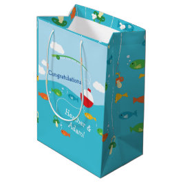 Bolsa De Regalo Mediana Tema de pesca Baby Shower para pescadores