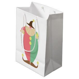 Bolsa De Regalo Mediana Tema del circo de payaso retro