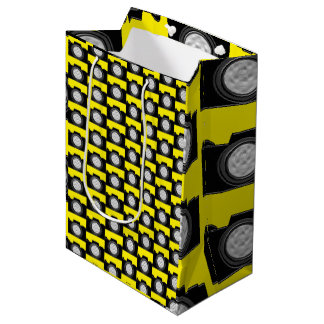 Bolsa De Regalo Mediana Tema fotográfico de cámara amarillo
