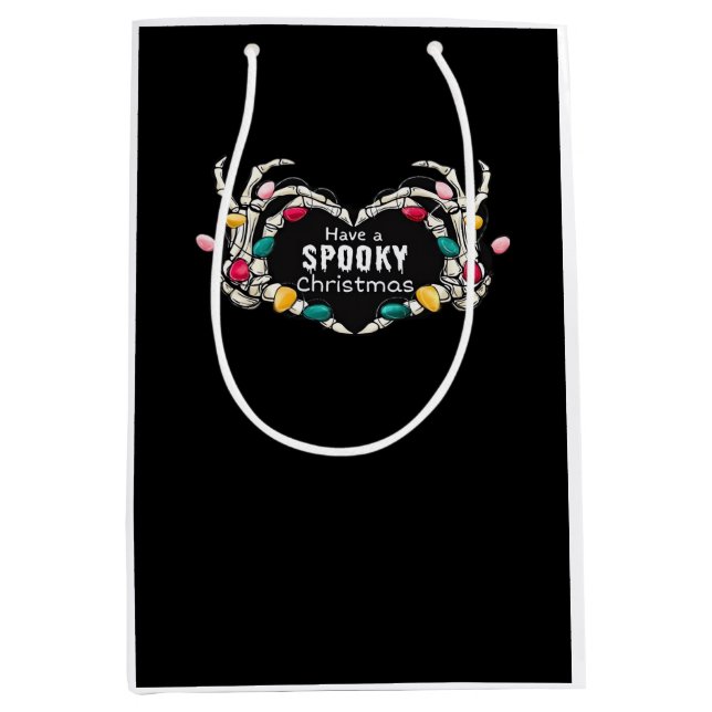 Bolsa De Regalo Mediana Tener Un Clásico De Navidades Esquiadores - Mano D (Anverso)