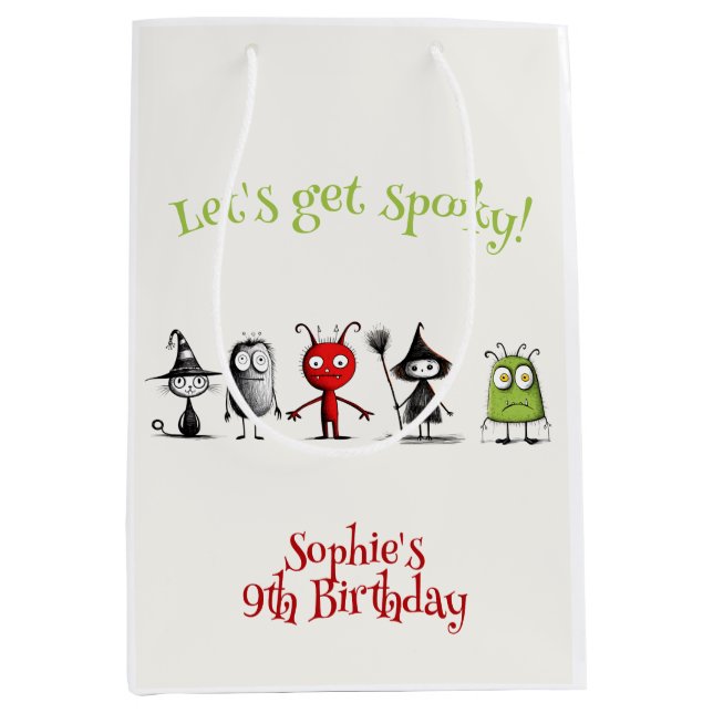 Bolsa De Regalo Mediana ¡Tengamos miedo! Aniversario de monstruos tremendo (Anverso)