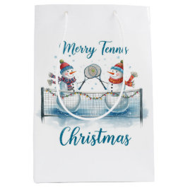 Bolsa De Regalo Mediana Tennis Christmas  Festive Snowman 