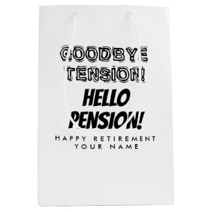 Bolsa De Regalo Mediana Tensión de despedida hola pensión de jubilación gr