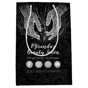 Bolsa De Regalo Mediana Terapia Masajista Manos Curadoras Energía Spa Well