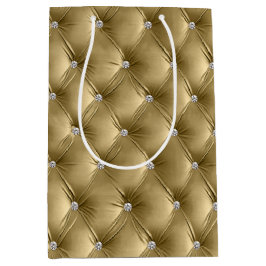 Bolsa De Regalo Mediana Terciopelo Femenino Femenino De Oro Cálido