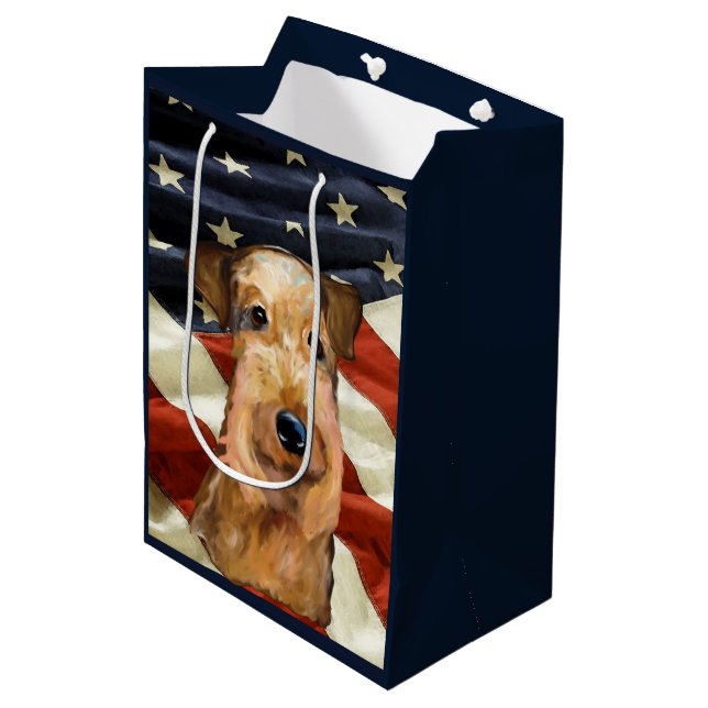 BOLSA DE REGALO MEDIANA TERRIER AIREDALE     (Angulo Anverso)