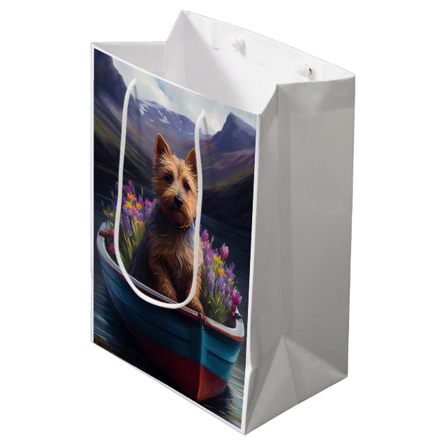 Bolsa De Regalo Mediana Terrier australiano sobre el pádel: una aventura e (Angulo Anverso)