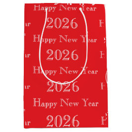Bolsa De Regalo Mediana Texto personalizado moderno Feliz Año Nuevo