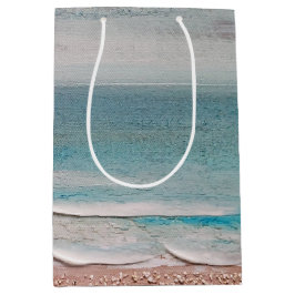 Bolsa De Regalo Mediana Textura de arena oceánica