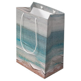 Bolsa De Regalo Mediana Textura de arena oceánica