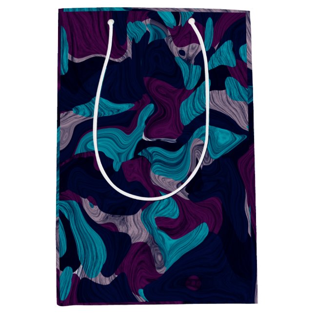 Bolsa De Regalo Mediana Textura de mármol abstracta (Anverso)