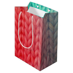 Bolsa De Regalo Mediana Textura de punto en colores gradientes