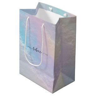 Bolsa De Regalo Mediana Textura del arco iris abstracta