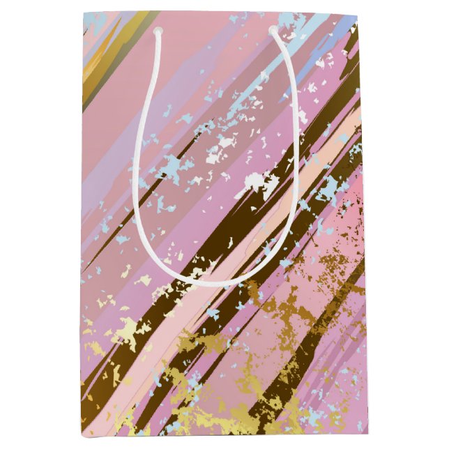 Bolsa De Regalo Mediana Textured Pink Background (Anverso)