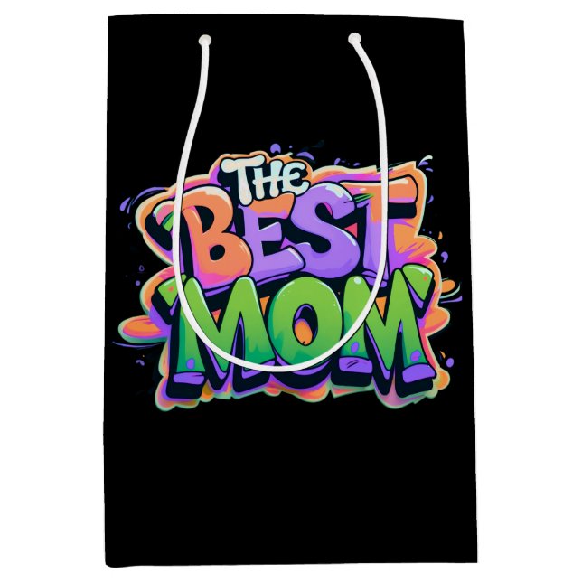 Bolsa De Regalo Mediana The best mom style graffiti (Anverso)