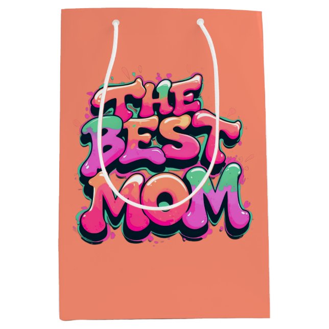 Bolsa De Regalo Mediana The best mom style graffiti (Anverso)