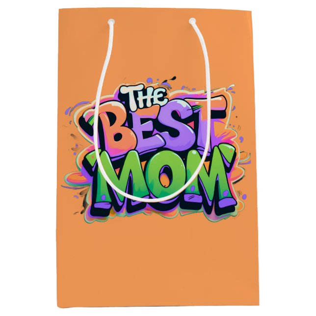 Bolsa De Regalo Mediana The best mom style graffiti (Anverso)