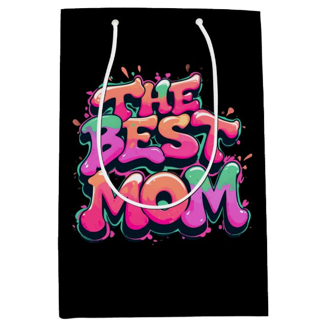 Bolsa De Regalo Mediana The best mom style graffiti (Anverso)