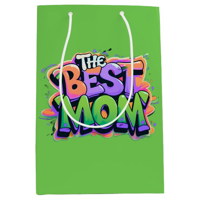 Bolsa De Regalo Mediana The best mom style graffiti (Anverso)