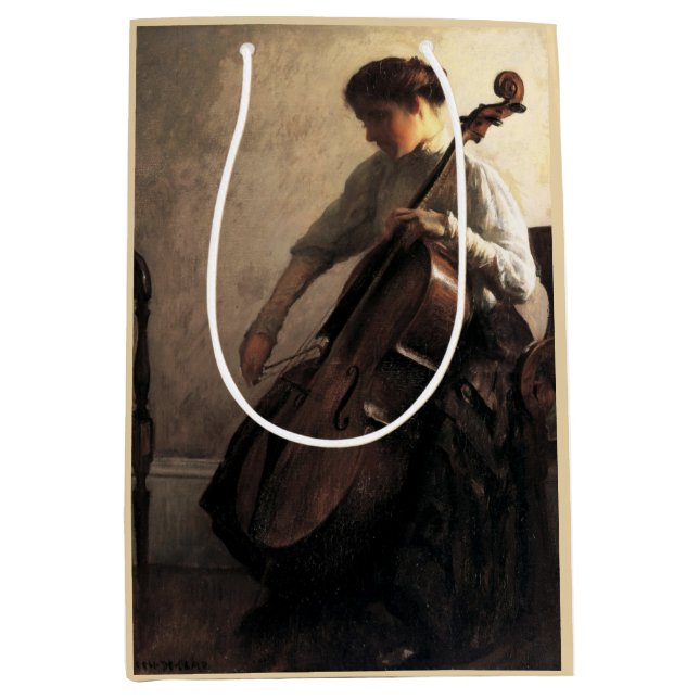 Bolsa De Regalo Mediana The Cellist (por Joseph DeCamp) (Anverso)