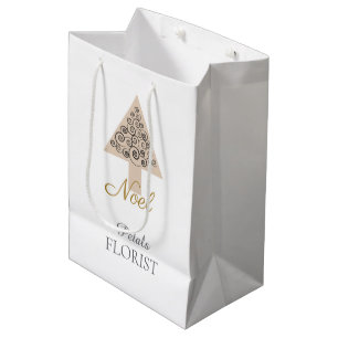 Bolsa De Regalo Mediana Tienda de árboles de Navidad Boutique Floristería 