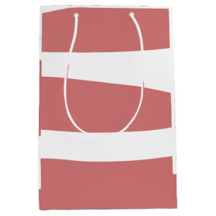 Bolsa De Regalo Mediana Tierra Rojo y blanco Abstracto