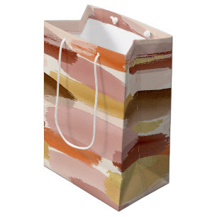 Bolsa De Regalo Mediana Tierra suave abstracta (4)