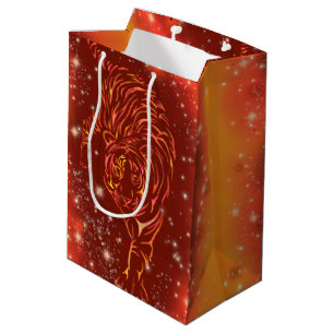 Bolsa De Regalo Mediana Tiger Gift Bag Running In Galaxy Starry Night