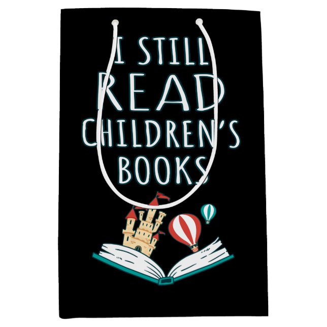 Bolsa De Regalo Mediana Todavía leo libros para niños II (Anverso)