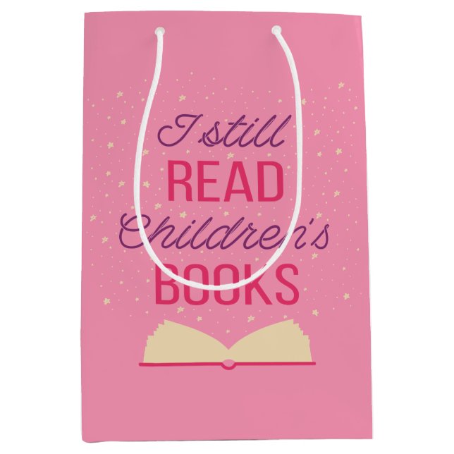 Bolsa De Regalo Mediana Todavía leo libros para niños III (Anverso)